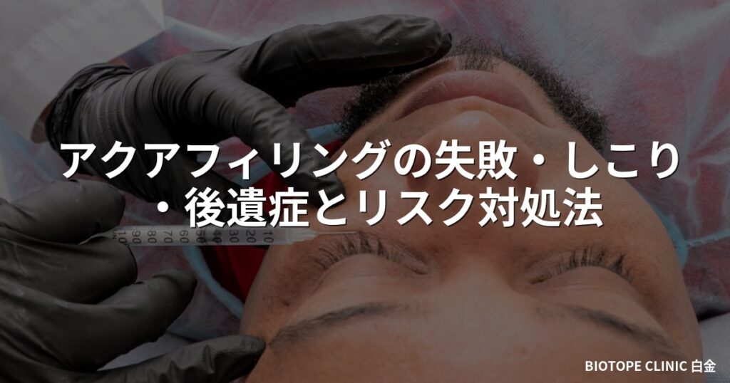 アクアフィリングの失敗・しこり・後遺症とリスク対処法