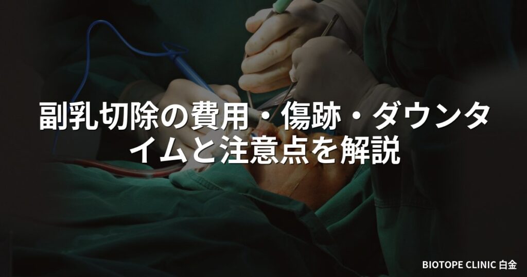 副乳切除の費用・傷跡・ダウンタイムと注意点を解説