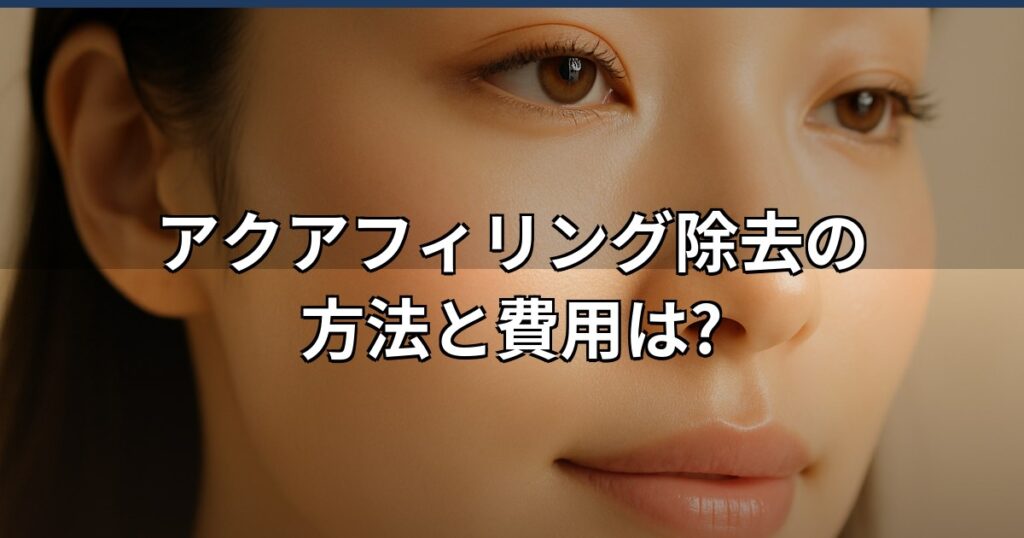 アクアフィリング除去の方法・費用とリスクを徹底解説