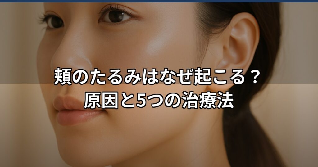 頬のたるみの原因と治療法を解説|美容医療での改善方法