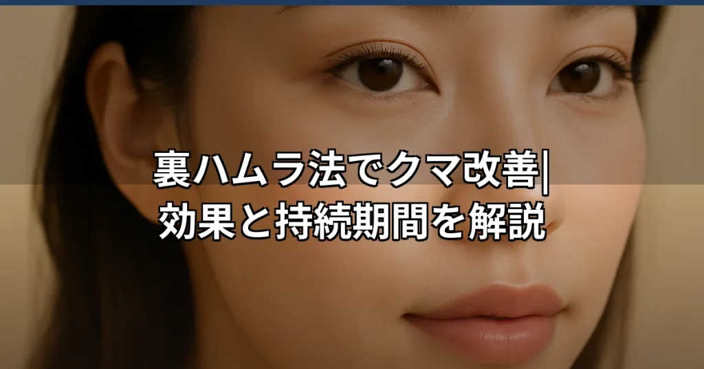 裏ハムラ法でクマの効果は持続する?仕組みと改善を解説