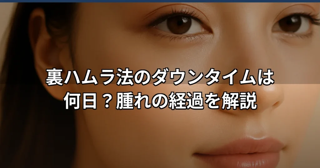 裏ハムラ法のダウンタイム・腫れはいつまで?期間と経過を解説