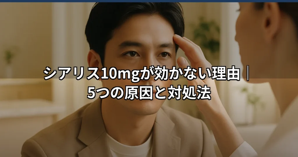 シアリス10mg効かない時の対処法｜原因と治療選択肢を解説