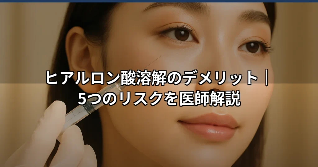 ヒアルロン酸を溶かすデメリット｜知っておきたいリスクと注意点
